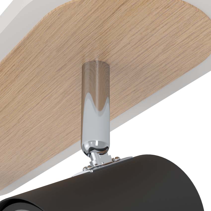 Opbouwspot - Zwart/bruin - 46x10x15 cm - Dimbaar - LED - 3x20W - 3000K