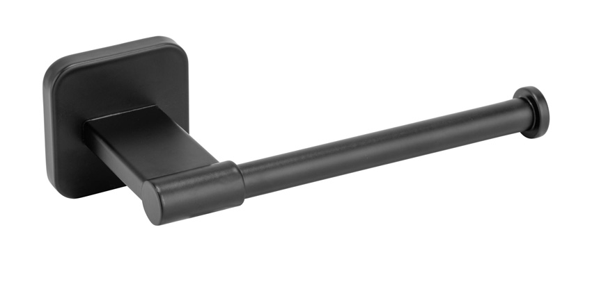 Toiletrolhouder Wenko Porto Turbo-Loc mat zwart 16,5x5,5x7,5cm zonder boren