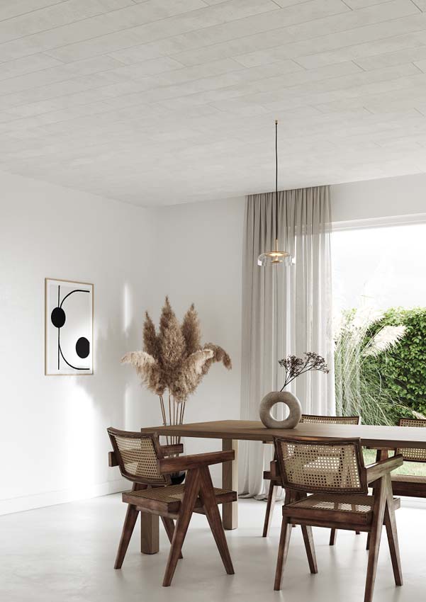 Panneau de plafond Maestro MDF hydrofuge raw concrete 30x120x0,8cm
