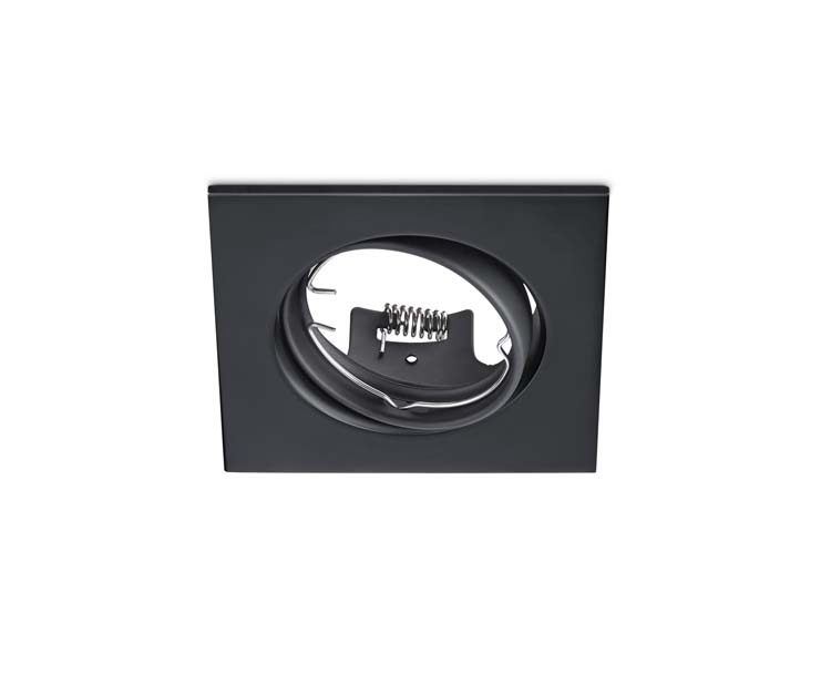 Spot encastré noir mate excl lamp LED mogelijk max. 15W 9x9cm