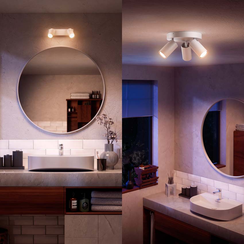 Opbouwspot wit 1 spot voor badkamer IP44