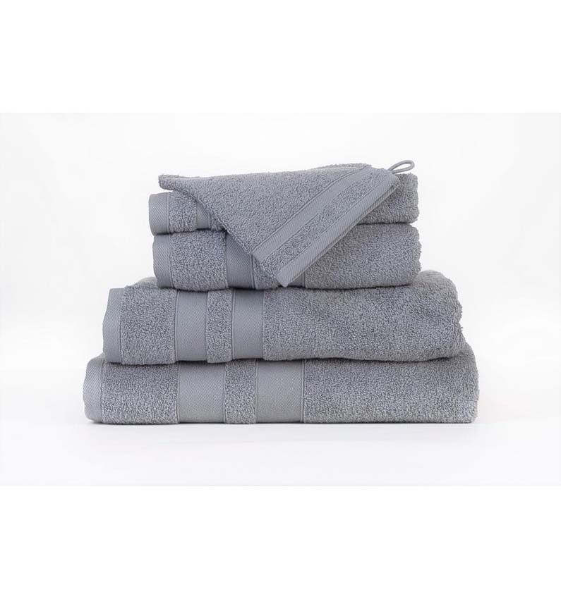 Handdoek Cosibel katoen zilver 50x100cm hotelkwaliteit