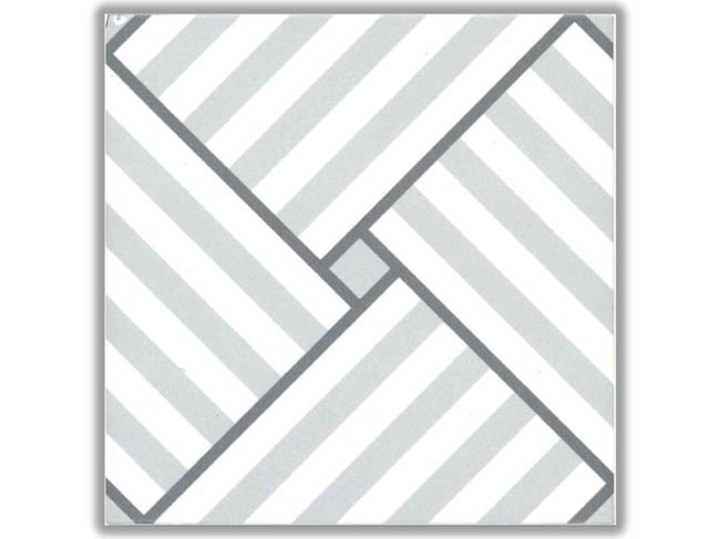 Carrelage de sol et mural Loïc à motif gris/blanc 15x15cm