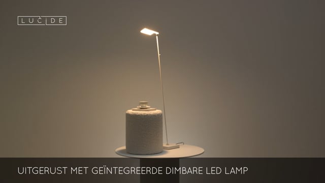 Lucide AARON - Vloerlamp - LED Dimb. - 1x10W 4000K - Wit