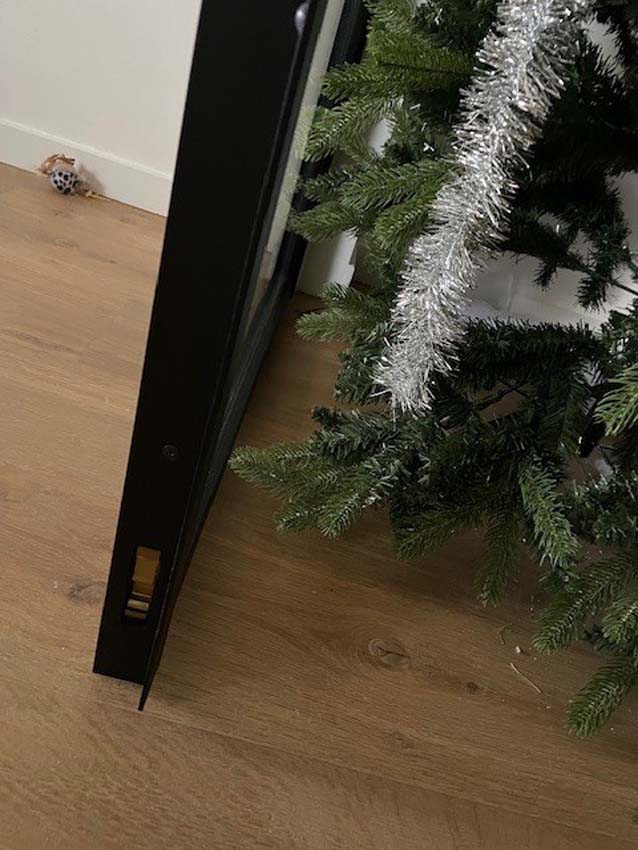 Porte intérieure double vitrée Luxe Dimaro Nero verre mat sur mesure noir poussant à gauche