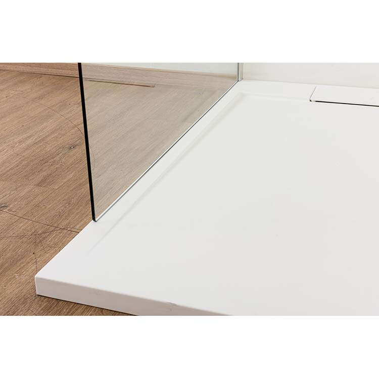 Paroi de douche à litalienne Anais verre clair avec kit de profilés chromé 157x200cm