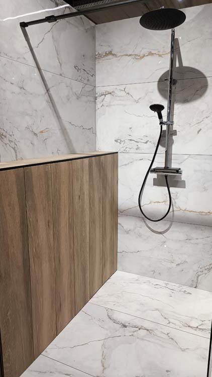 Vloer- en wandtegel Lewis wit/goud 60x120cm