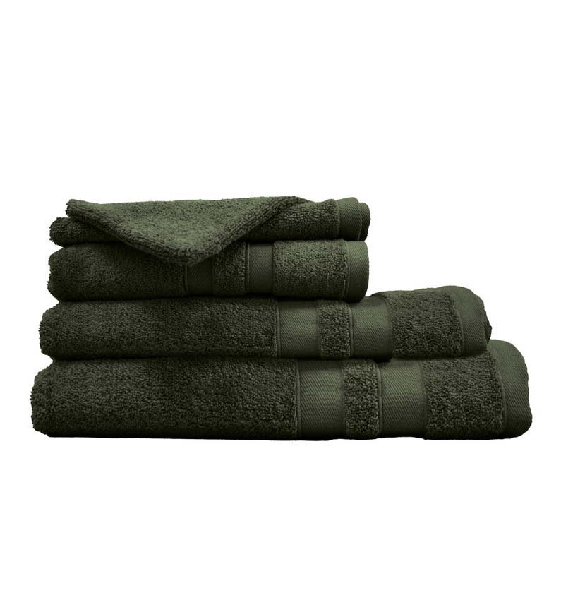 Set de serviettes Cosibel en coton vert mousse 2 personnes qualité hôtelière