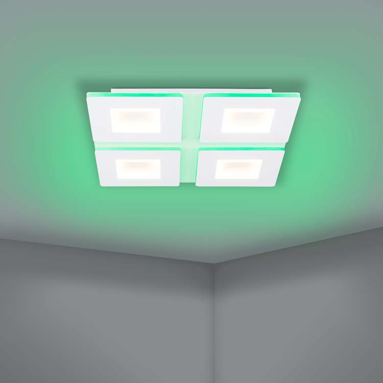 Plafondlamp - wit - 45x45cm - dimbaar - LED - 1x26,2W - 2700-6500K + RGB