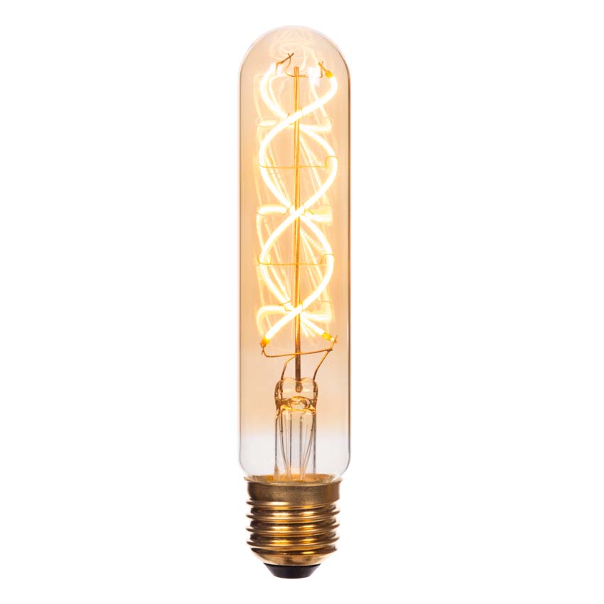 Lucide T32 - Filament lamp - Ø3,2cm - LED 3 StepDimbaar (Memory) - E27 - 1x4,9W 2200K - Amber