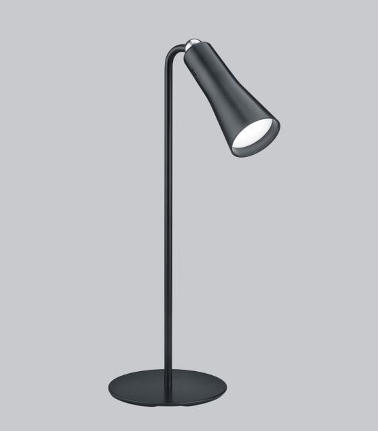 Lampe de bureau - noir - 20x12x36cm - dimmable - LED - 1x2W - 3000K - USB-C