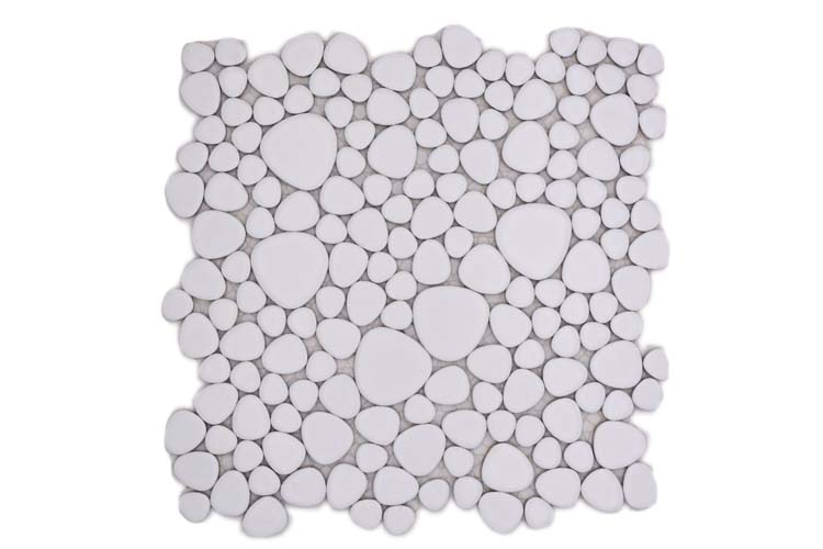 Mozaïek Pebble Ceramix White mat 27,5x27,5cm