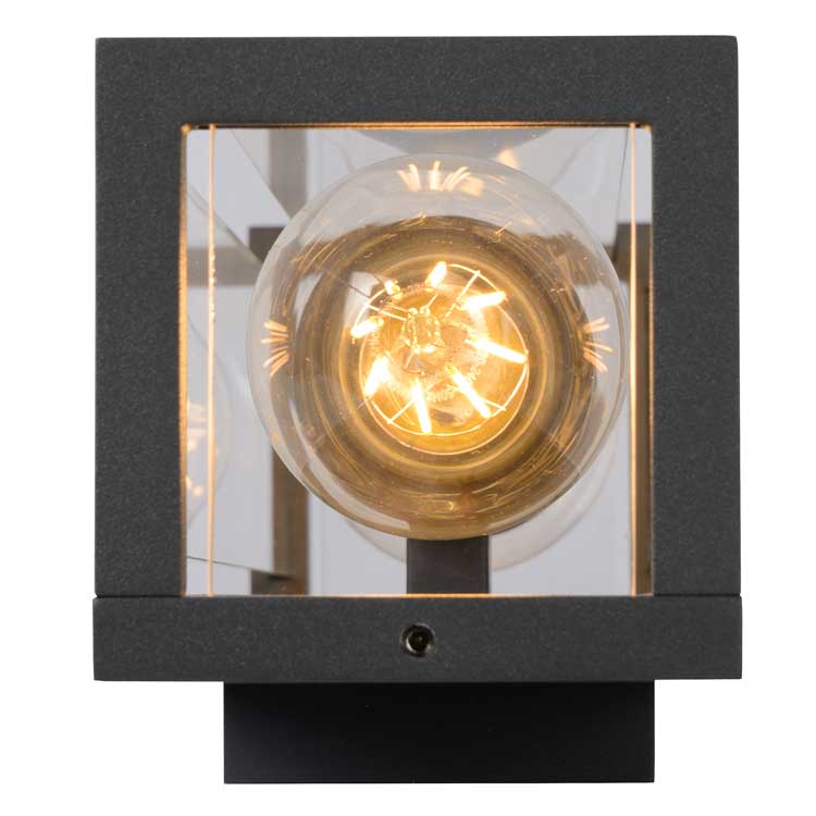 Lucide CLAIRE MINI - Wandlamp Buiten - H36cm - Antraciet