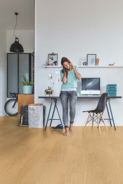 Vinyl vloer Quick-Step Bloom plank 6mm pure honing eik natuur 149,4x20,9cm met ondervloer Vinyl vloer Quick-Step Bloom plank 6mm pure honing eik natuur 149,4x20,9cm met ondervloer