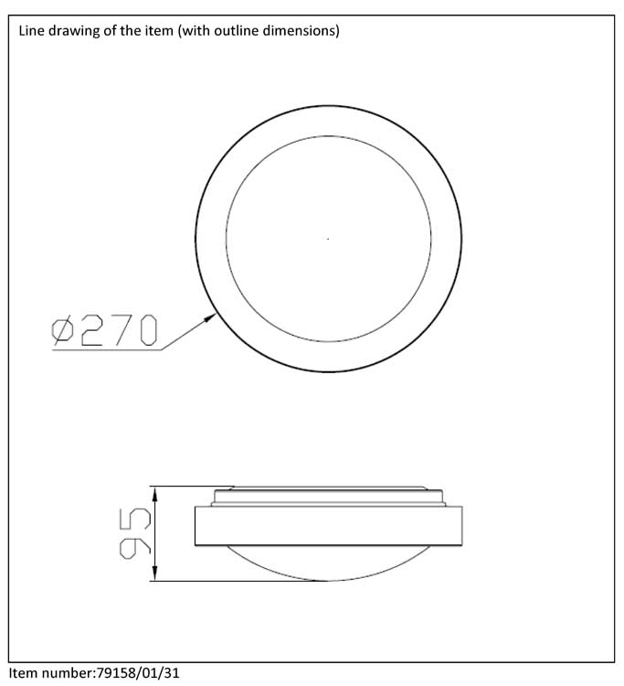 Lucide FRESH - Plafonnière Badkamer - Ø 27 cm - E27 - IP44 - Wit