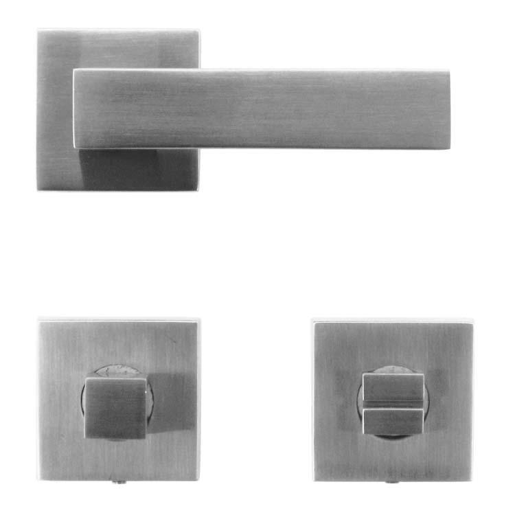 Deurkruk todi inox look met WC-slot