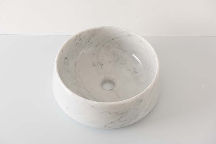 Opbouwkom Dano carrara marmer wit 38cm