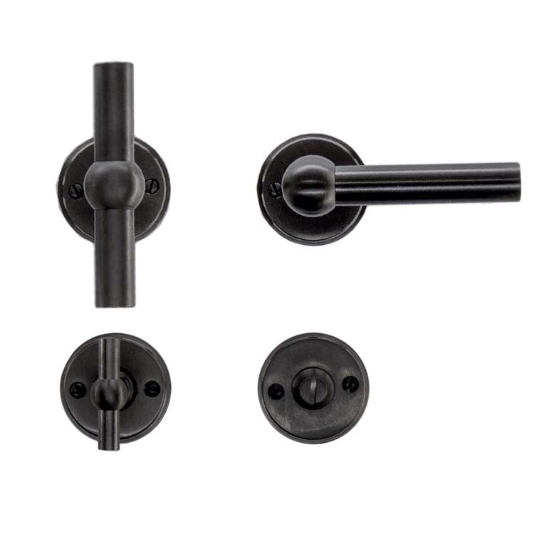 Deurkruk pro grado T+L carbon zwart met WC-slot