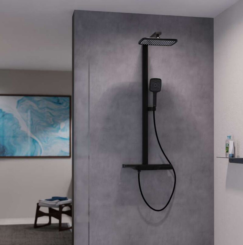Colonne de douche Hein thermostatique noir mat