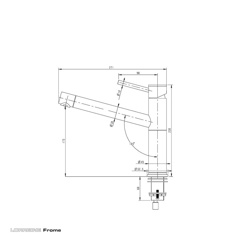 Robinet de cuisine Lorreine Frome inox