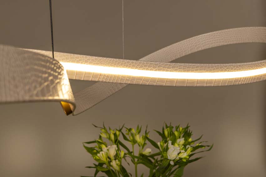 Lucide Premium Slalom - Suspension - LED dimmable - CCT - 1x80W 2200K/4000K - Beige