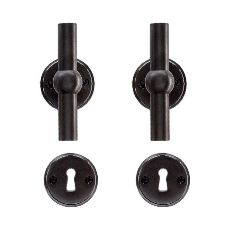 Poignée de porte pro grado T+T carbon noir rosace barbe