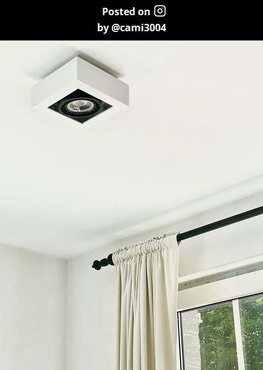 Plafondlamp - vierkant - wit/zwart - dimbaar - LED - GU10 - 5W - 2200/3000K