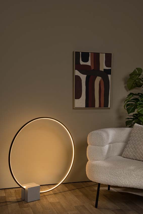 Lampe de table - Ø83cm - LED dimmable - 1x24W 3000K - Noir