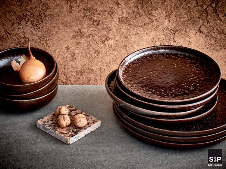 Assiette creuse Tabo Chocolate 22 x H 5 cm