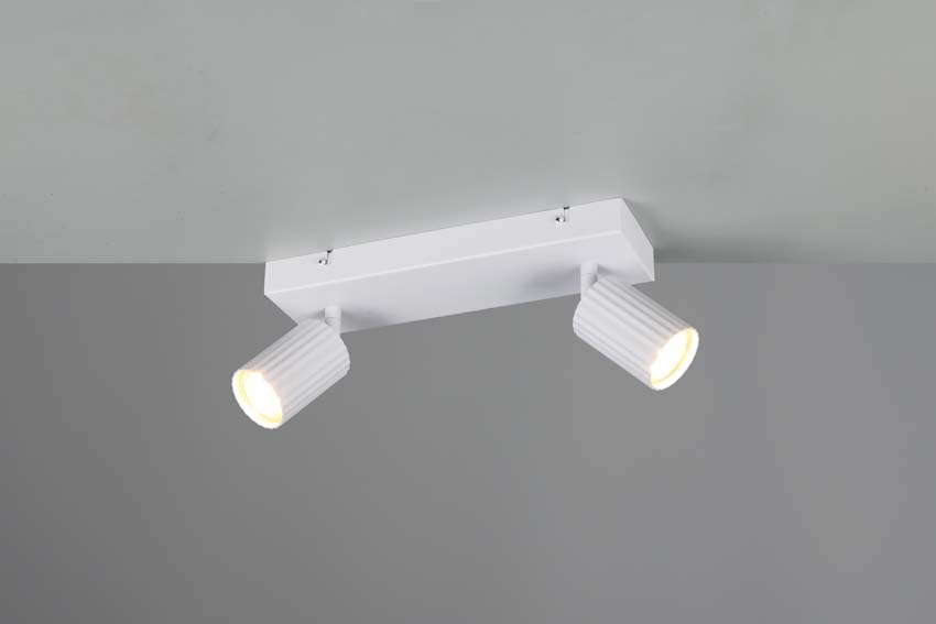 Opbouwspot - Wit - 30x9x14,5cm - Dimbaar - GU10 - 2x10W