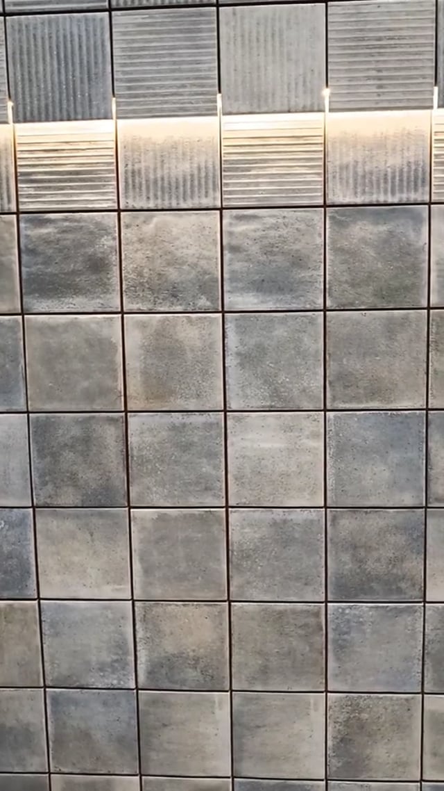 Carrelage Vic lines seablue 10 x 10 cm