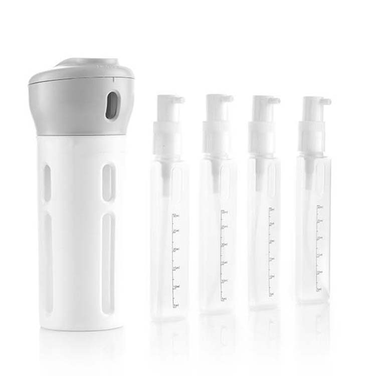 Reis-zeepdispenser/travelkit 4 x 40 ml Reis-zeepdispenser/travelkit 4 x 40 ml