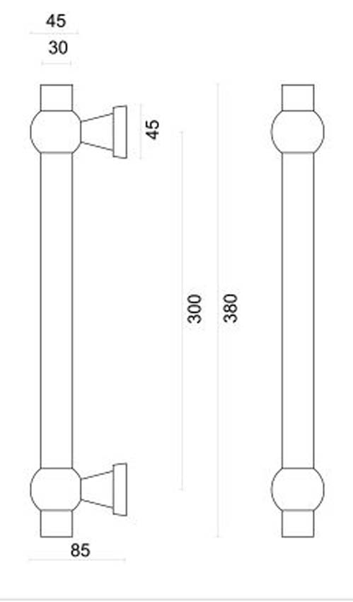 Poignée de tirage Pro Petra Royal laiton exclusif rosas