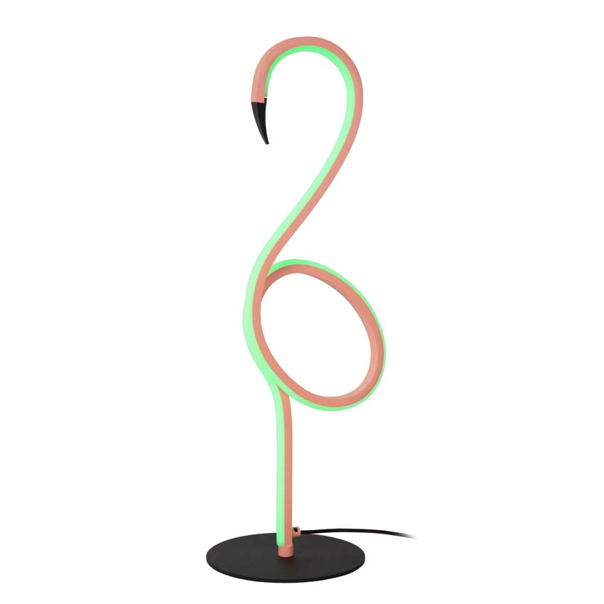 Lucide FLAMINGO - Tafellamp - LED Dimb. - RGB - Roze