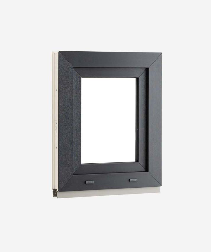 1-VAN Châssis oscillo-battant pvc Elegant anthra/bl B500xH600 mm G mat