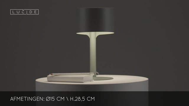 Lucide KNULLE - Lampe de table - Ø 15 cm - E14 - Gris