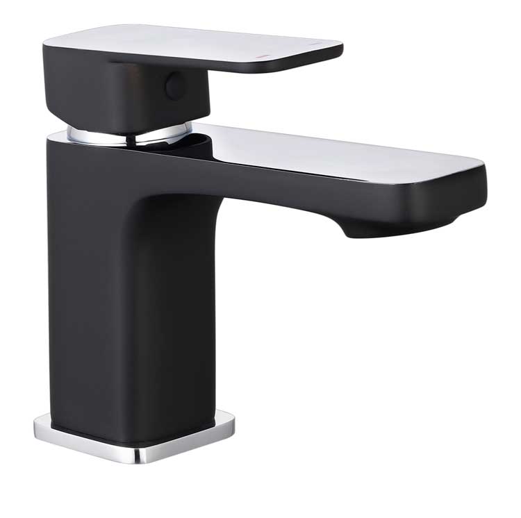 Robinet de lavabo Ferdy noir mat/chrome