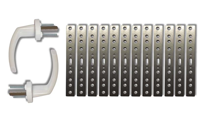 Accessoires fenêtres pvc Deceuninck Elegant: 12 ancres 2 poignées