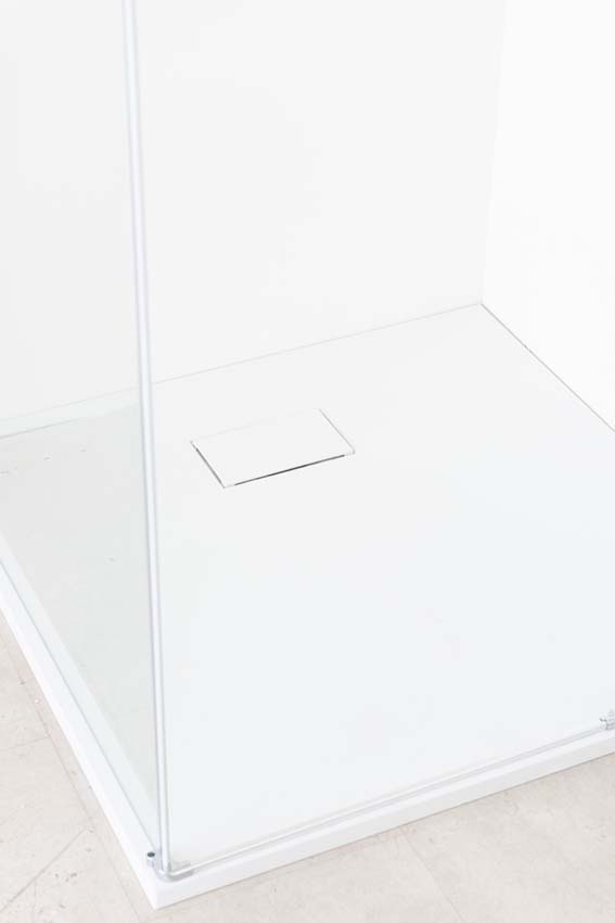 Douchehoek Alexia met vaste wand en draaideur chroom profiel 90x190cm