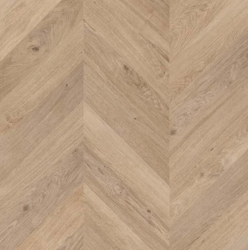 Sol vinyle Floorify Odette planche 6mm Point de Hongrie chêne naturel 129,3x30,5cm