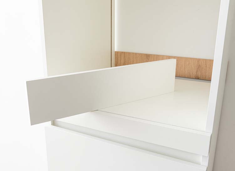 Armoire de cuisine Plenti armoire colonne pour four et réfrigérateur blanc 60x208cm