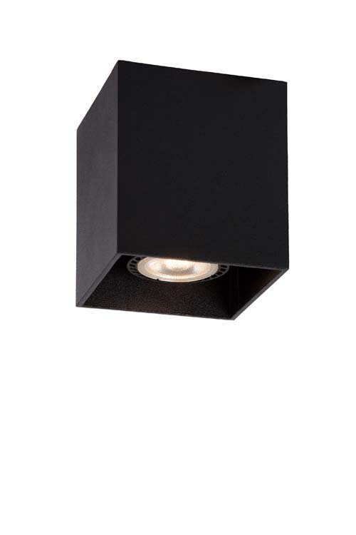 Plafondlamp - zwart - 8,2x8,2x9,5cm - dimbaar - GU10 - 35W