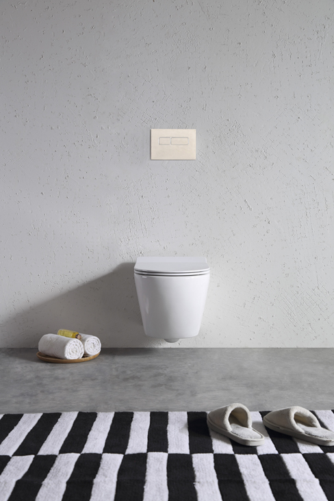 Hangtoilet Gary rimless wit verkort
