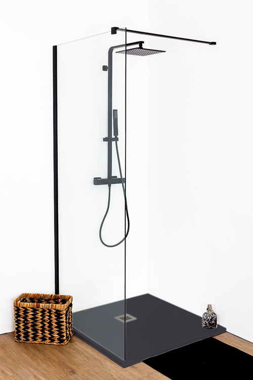 Receveur de douche Minimalism composite avec gelcoat graphite 90x90cm