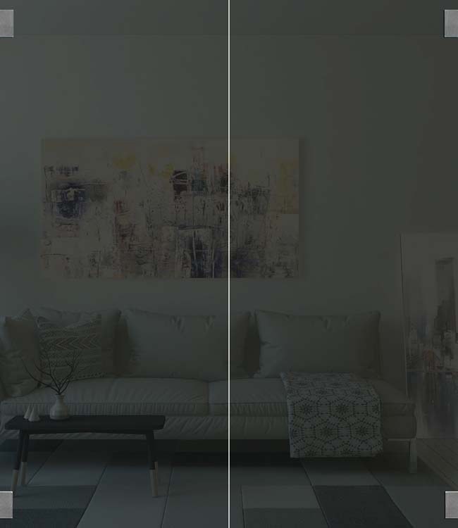 Porte intérieure double vitrée Sky Black verre noir sur mesure - charnières inox