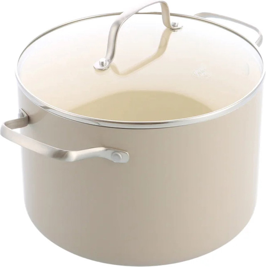 Kookpot met deksel crème Ø24cm antikleeflag & PFAS-vrij