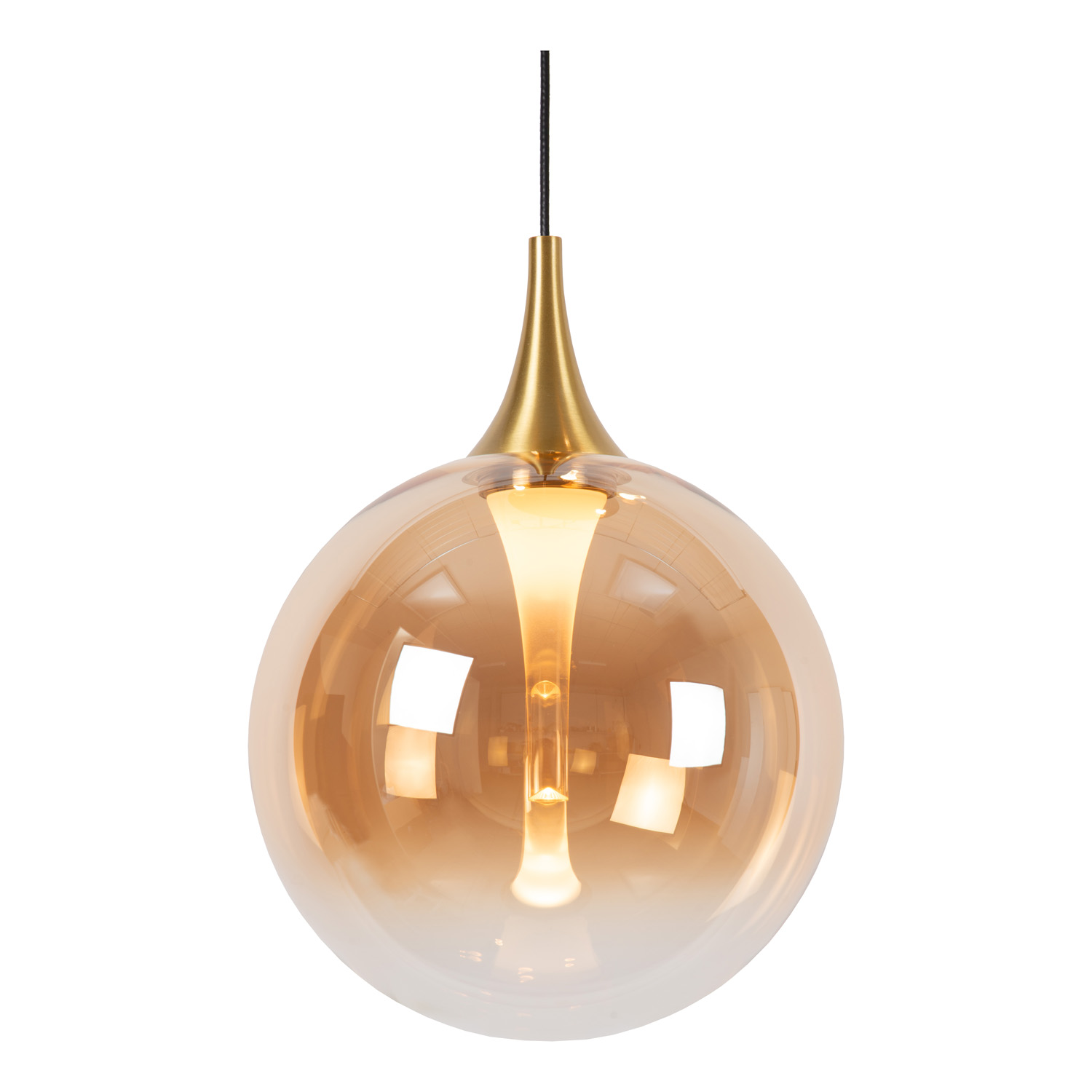 Lucide Premium Gisela - Hanglamp - LED Dimb. - 5X4W 2700K - Met vervangbare LED-module - Amber