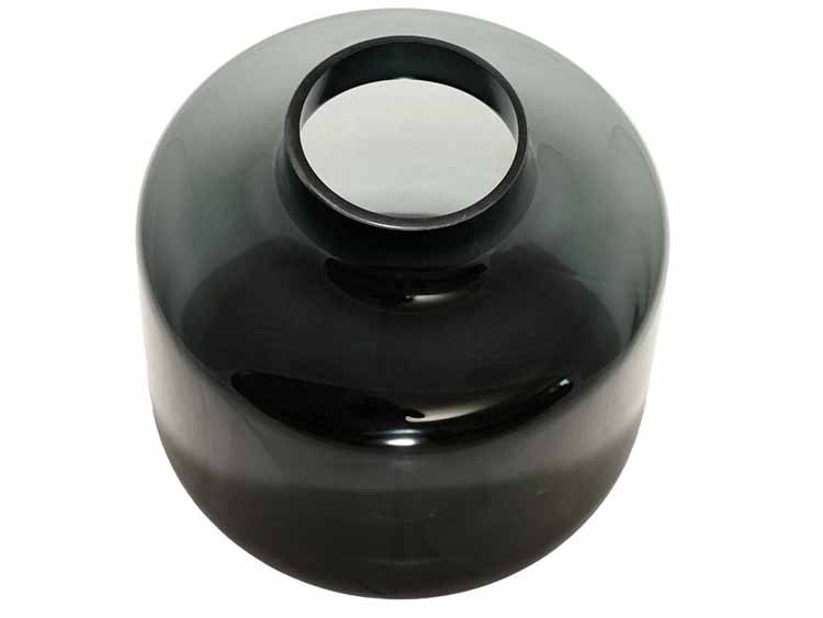 Vase Salt&Pepper verre noir fumé H20 cm
