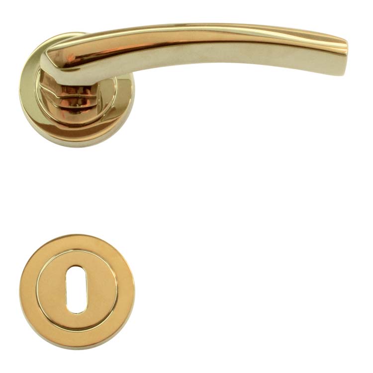Poignée de porte pro ferrara titanium rosace barbe