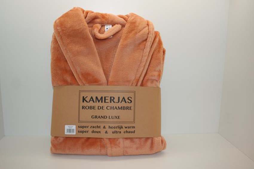 Peignoir en microfibre moka XL